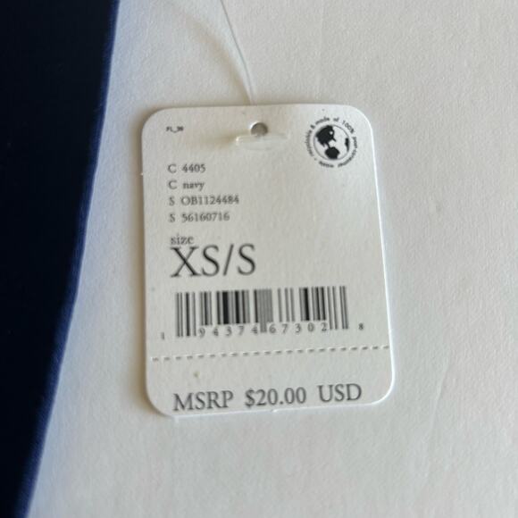 NWT Free People Intimately Womens Scoop Neck Navy Blue Stretch Crop Top XS/S - Picture 4 of 14